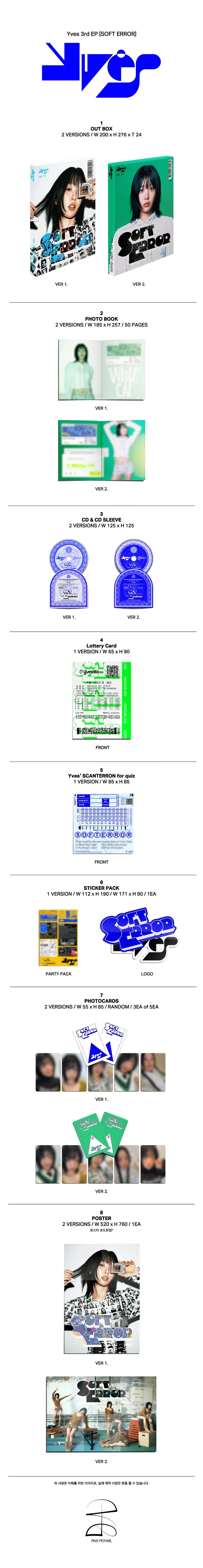 Yves Soft Error 3rd EP Album | K-pop Album NZ