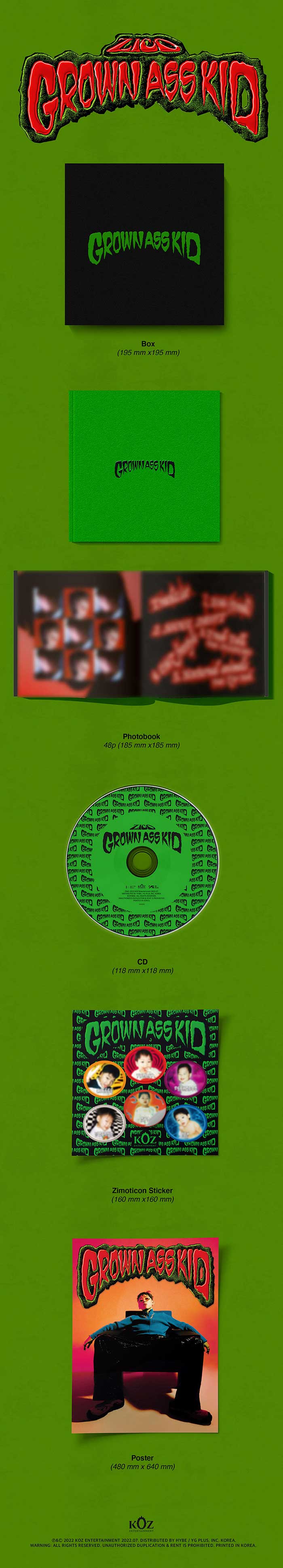 ZICO GROWN ASS KID 4th Mini Album | K-pop Album NZ