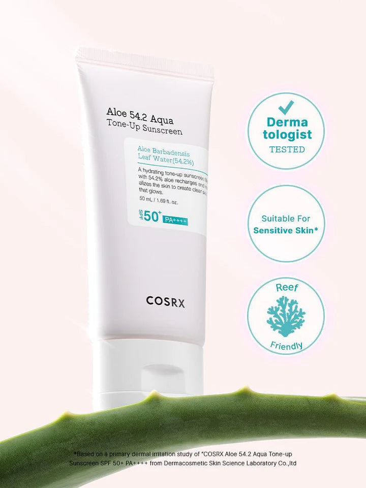 [Cosrx] Aloe 54.2 Aqua Tone-up Sunscreen SPF50+ Broad Spectrum 50ml