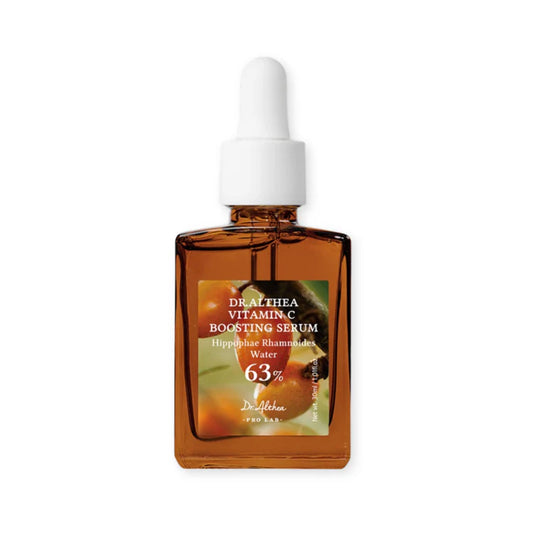 Dr.Althea VITAMIN C BOOSTING SERUM 63% in a glass dropper bottle with a white cap.