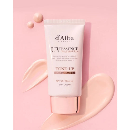 d’Alba Waterfull Tone-Up Sun Cream Pink 50ml tube NZ