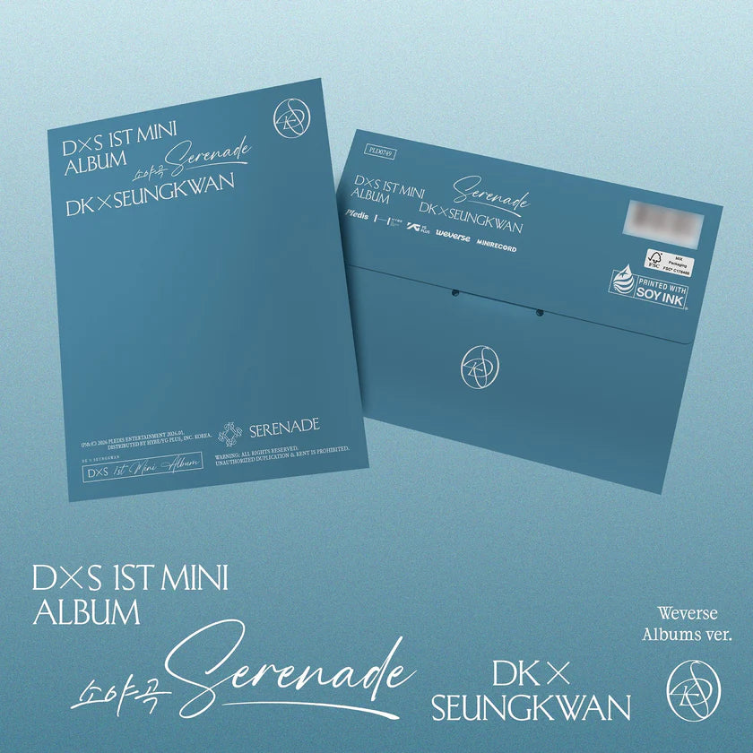 DK X SEUNGKWAN - 1st Mini Album [소야곡] Weverse Albums Ver. cover design featuring elegant blue packaging