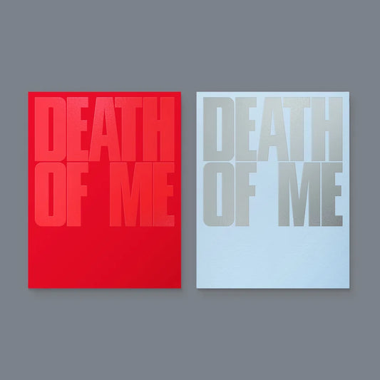 EVAN DEATH OF ME Standard Ver. includes a photobook, photo boards, CD, logo stickers, folded poster and two types of random photocards.