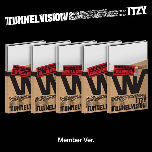 ITZY TUNNEL VISION Member Ver. (Pre-order)(Random) official K-pop album in New Zealand