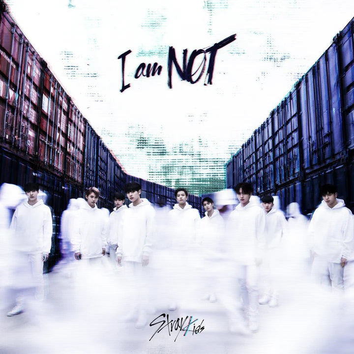 Stray Kids debut mini album cover I am NOT featuring the group in white outfits.