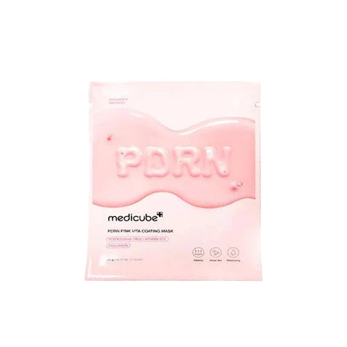 MEDICUBE PDRN Pink Vita Coating Mask 1EA for hydration and brightening