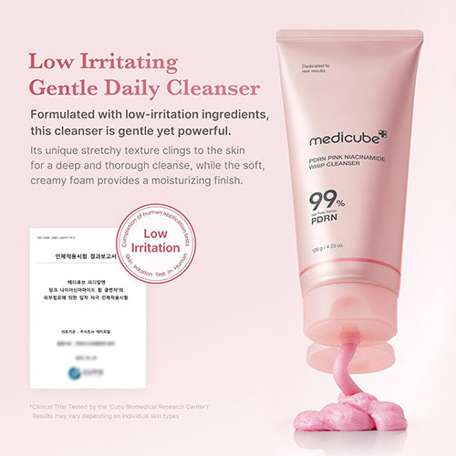 Medicube PDRN Pink Niacinamide Whip Cleanser